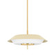 Hudson Valley - 4304-AGB/SSD - Four Light Pendant - Westport - Aged Brass/ Soft Sand