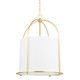 Hudson Valley - 4822-AGB - Three Light Lantern - Orlando - Aged Brass