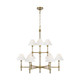 Visual Comfort Studio - LC1069TWB - Nine Light Chandelier - Robert - Time Worn Brass