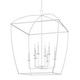 Hudson Valley - 8334-WP - Eight Light Lantern - Bryant - White Plaster