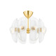 Hudson Valley - 9122-AGB - Eight Light Semi Flush Mount - Hilo - Aged Brass