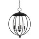 Hudson Valley - 9124-AI - Four Light Pendant - Wesley - Aged Iron