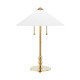 Hudson Valley - L1395-AGB - Two Light Table Lamp - Flare - Aged Brass