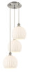 manufacturer_finish:Brushed Satin Nickel|manufacturer_glass:White Venetian|light_output:Unspecified|color_temperature:Unspecified|cri:Unspecified