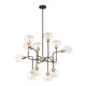 Zeev Lighting - CD10200-12-PB+MBK - 12 Light Chandelier - Pierre - Polished Brass