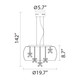 Destiny LED Chandelier in Aged Brass (360-CD10243-LED-AGB)