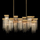 Waterfall 16 Light Chandelier in Aged Brass (360-CD10415-16-AGB)