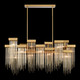 Waterfall 16 Light Chandelier in Aged Brass (360-CD10415-16-AGB)