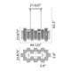 Waterfall 16 Light Chandelier in Aged Brass (360-CD10415-16-AGB)