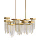 Waterfall 16 Light Chandelier in Aged Brass (360-CD10415-16-AGB)
