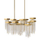 Waterfall 16 Light Chandelier in Aged Brass (360-CD10415-16-AGB)