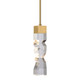 Mamadim LED Mini Pendant in Aged Brass (360-MP11305-LED-3x3-AGB)