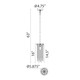 Waterfall One Light Mini Pendant in Polished Nickel (360-MP40048-1-PN)
