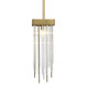 Waterfall One Light Mini Pendant in Aged Brass (360-MP40050-1-AGB)