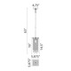 Waterfall One Light Mini Pendant in Aged Brass (360-MP40050-1-AGB)