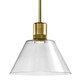 Zigrina LED Pendant in Aged Brass (360-P11701-LED-AGB-G13)