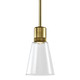 Zigrina LED Pendant in Aged Brass (360-P11701-LED-AGB-G16)