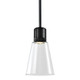 Zigrina LED Pendant in Satin Brushed Black (360-P11704-LED-SBB-G16)