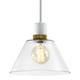 Zigrina One Light Pendant in Matte White (360-P11706-E26-MW-K-AGB-G13)
