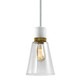 Zigrina One Light Pendant in Matte White (360-P11706-E26-MW-K-AGB-G16)