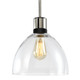 Zigrina One Light Pendant in Polished Nickel (360-P11707-E26-PN-K-SBB-G12)