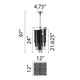 Waterfall Four Light Pendant in Satin Brushed Black (360-P30112-4-SBB)