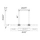 Mamadim LED Linear Pendant in Polished Nickel (360-PL11347-LED-49-2x2-PN)