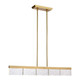 Lucus LED Linear Pendant in Aged Brass (360-PL11501-LED-43-AGB)