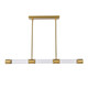 Zigrina LED Linear Pendant in Aged Brass (360-PL11725-LED-3-AGB-G3)