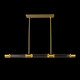 Zigrina LED Linear Pendant in Aged Brass (360-PL11725-LED-3-AGB-G3)