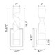 Mamadim LED Wall Sconce in Aged Brass (360-WS11313-LED-1-3x3-AGB)