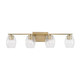 Lucas Four Light Vanity in Aged Brass (65-145341AD-525)
