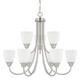 Capital Lighting - 415191BN-337 - Nine Light Chandelier - Trenton - Brushed Nickel