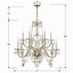 Traditional Crystal 12 Light Chandelier (1135-PB-CL-SAQ)