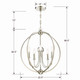 Sylvan Five Light Chandelier (2247-PN_NOSHADE)