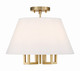 Crystorama - 2255-VG_CEILING - Five Light Semi Flush Mount - Westwood - Vibrant Gold