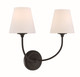 Sylvan Two Light Wall Sconce (2442-OP-BF)