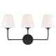 Crystorama - 2443-OP-BF - Three Light Bathroom Vanity - Sylvan - Black Forged