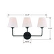 Sylvan Three Light Bathroom Vanity (2443-OP-BF)