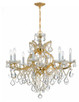 Crystorama - 4409-GD-CL-MWP - Nine Light Chandelier - Maria Theresa - Gold