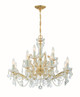 Crystorama - 4479-GD-CL-MWP - 12 Light Chandelier - Maria Theresa - Gold
