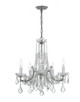 Crystorama - 4576-CH-CL-MWP - Five Light Chandelier - Maria Theresa - Polished Chrome
