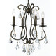 Crystorama - 5014-EB-CL-MWP - Four Light Mini Chandelier - Ashton - English Bronze