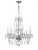 Crystorama - 5086-CH-CL-MWP - Six Light Chandelier - Traditional Crystal - Polished Chrome