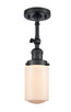 Innovations - 201F-BK-G311 - One Light Semi-Flush Mount - Franklin Restoration - Matte Black
