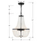 Rylee Three Light Chandelier (603-MK)