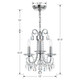 Othello Three Light Mini Chandelier (6823-CH-CL-S)