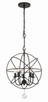 Crystorama - 9224-EB - Five Light Mini Chandelier - Solaris - English Bronze