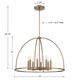 Abbott Eight Light Chandelier in Vibrant Gold (60-ABB-3008-VG)