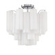 Crystorama - ADD-300-CH-WH_CEILING - Four Light Semi Flush Mount - Addis - Polished Chrome